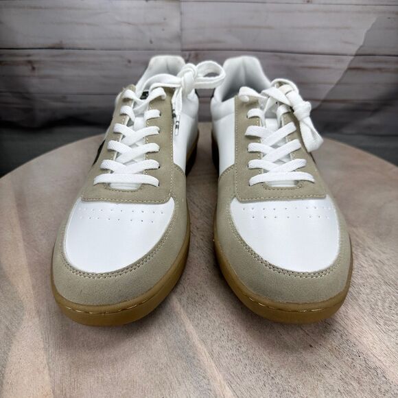 Ben Sherman Hyde Mens Sneaker Size 12 White Olive Green Gum Casual Shoes New - Picture 2 of 12